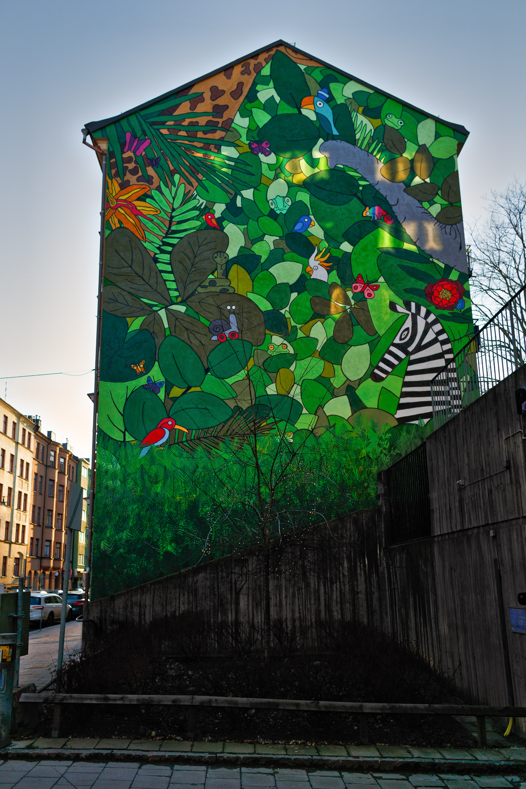 Wall painting, Hagagatan, Stockholm