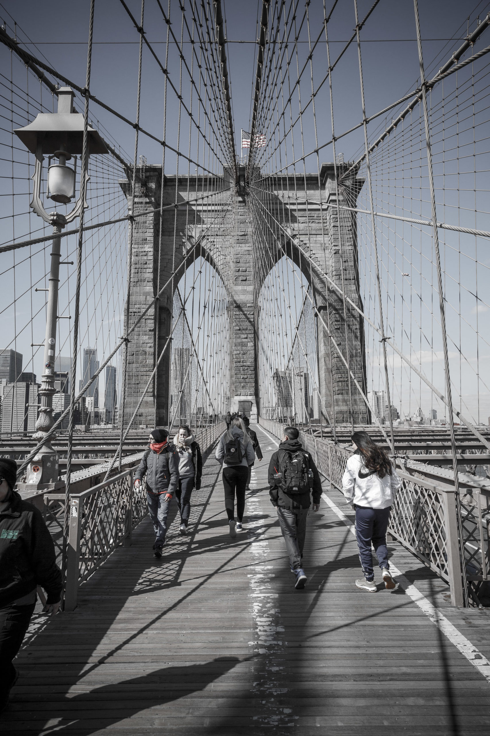 Promenad på Brooklyn Bridge